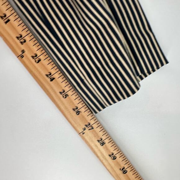 Betsy Johnson Black Label Pants 10 Pinstripe Navy Tan Vintage Work Career - Picture 14 of 14